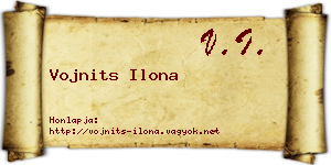 Vojnits Ilona névjegykártya